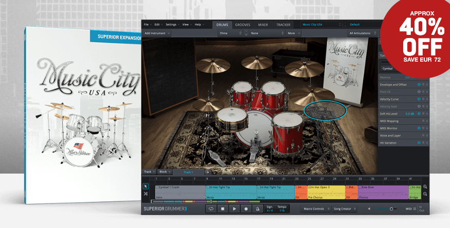 Toontrack Music City USA SDX